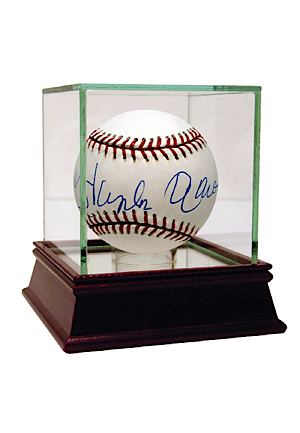Hank Aaron MLB Baseball Signed in Blue